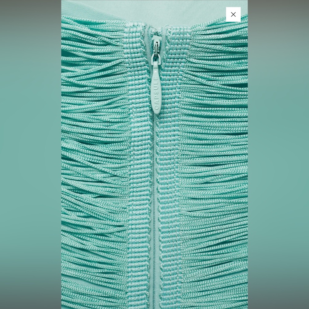 NWT MANGO CAPSULE FRINGED DRESS WITH LOW BACK - Picture 5 of 13